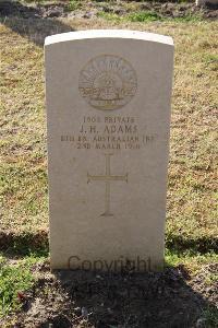 Ismailia War Memorial Cemetery - Adams, James Henry